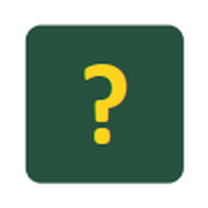 The green help button with a yellow question mark
