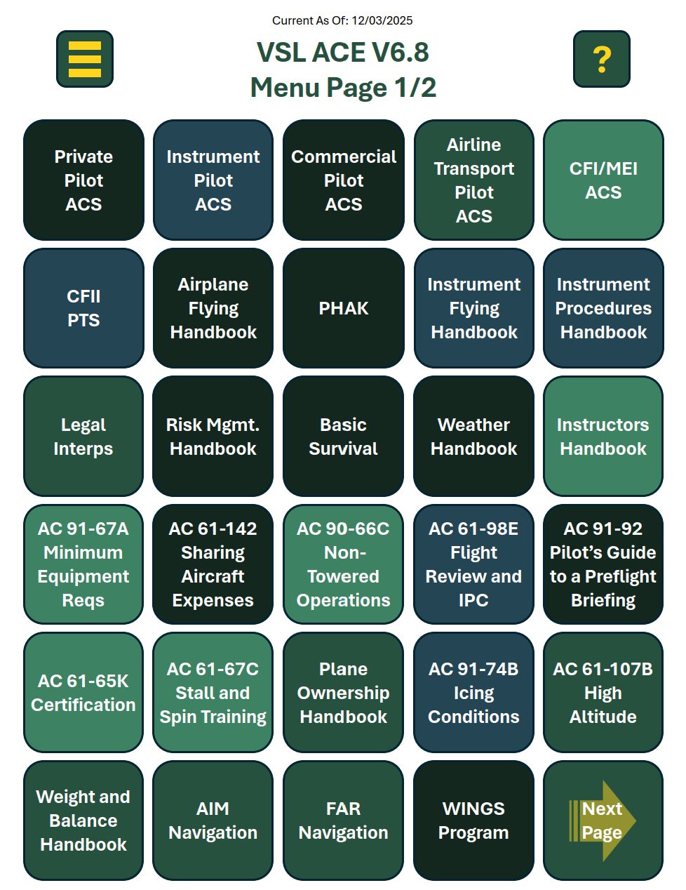 VSL ACE Guide on tablet