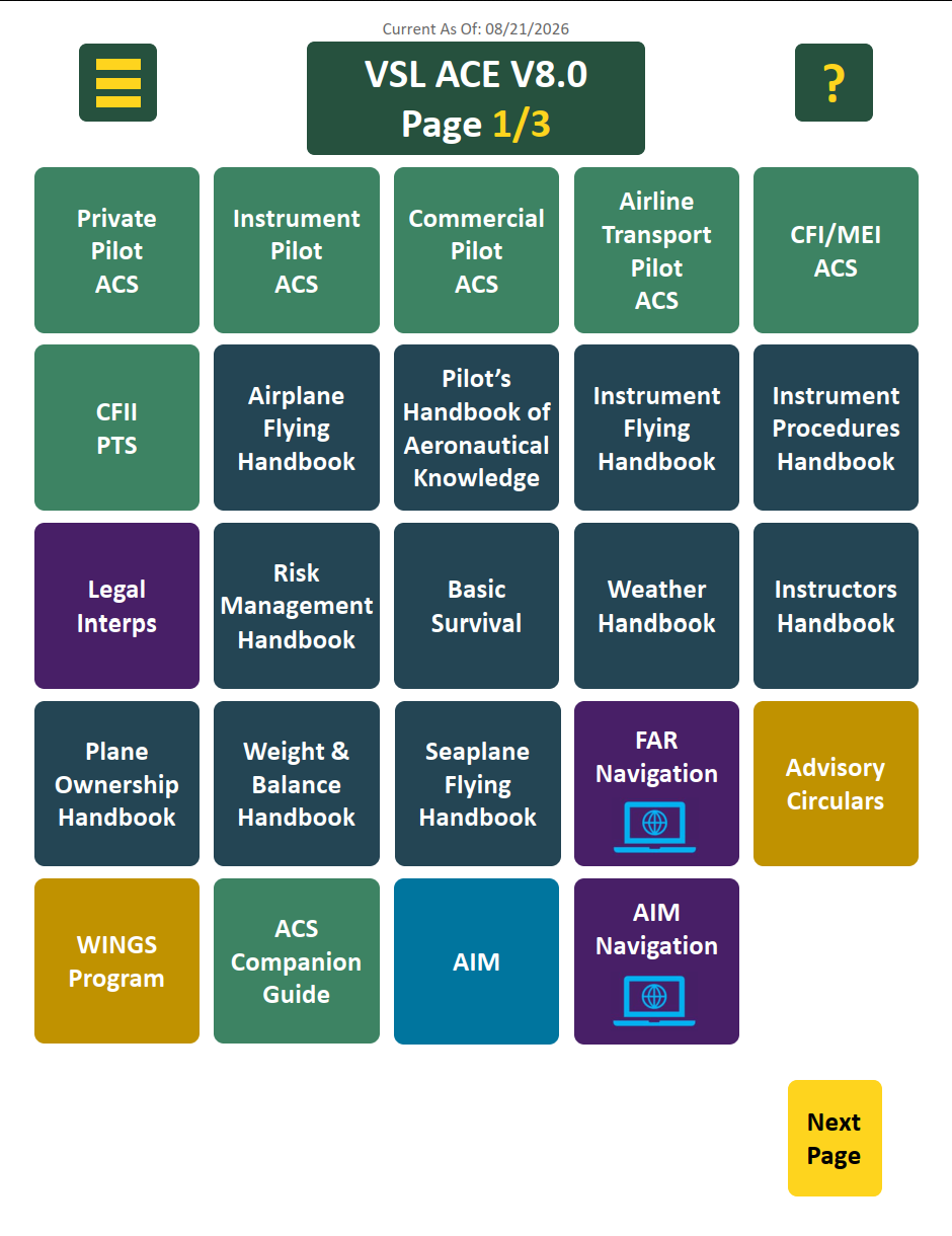 VSL ACE Guide on tablet